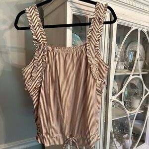 Hem & Thread Stripped Tank Blouse